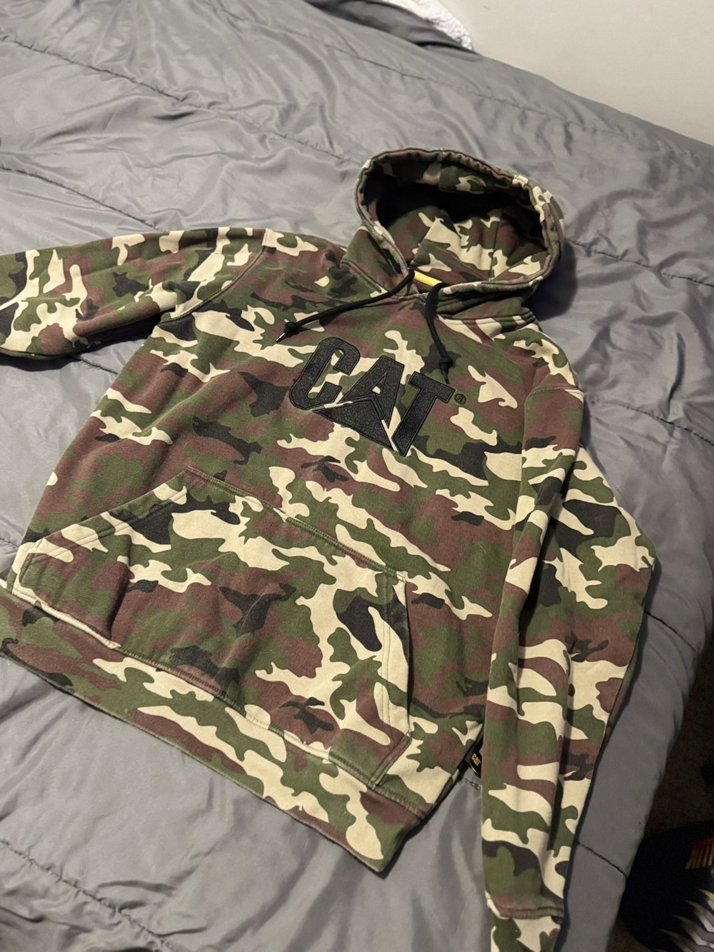 Caterpillar CAMO Hoodie with Black CAT Logo
